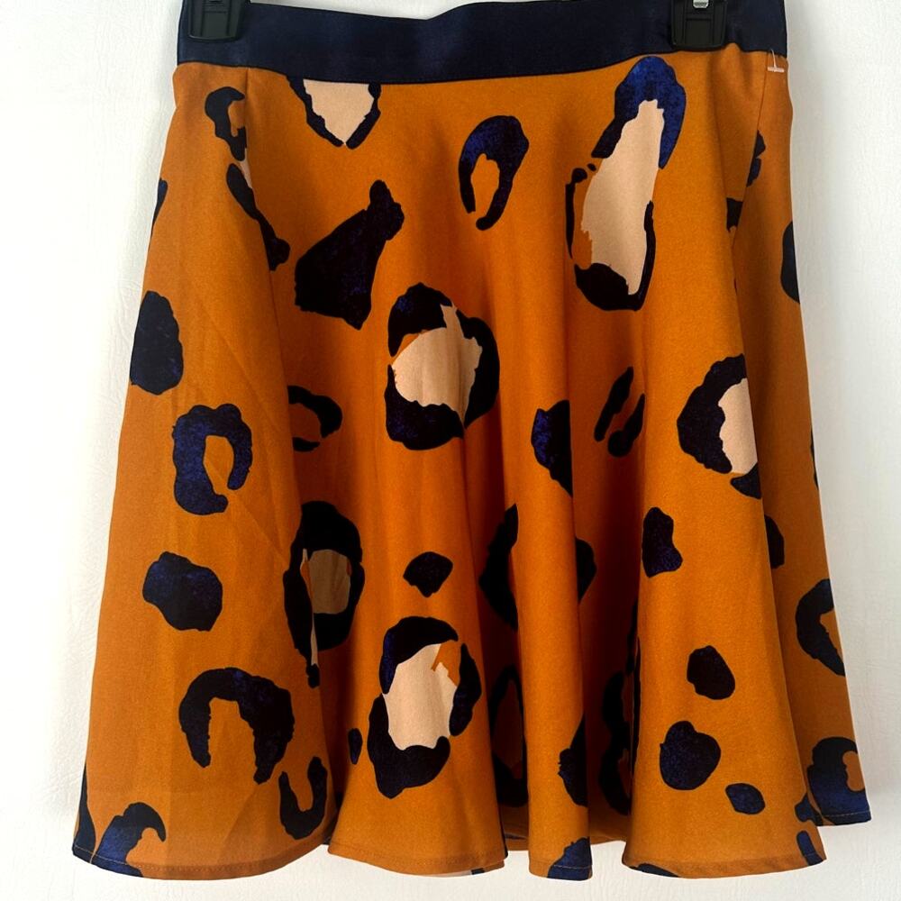 Women's Phillip Lim Skirt, Super Cute Print, Leather Type Navy Waistband, Size 4